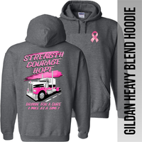 Strength Courage Hope - Breast Cancer - Kenworth - Hoodie