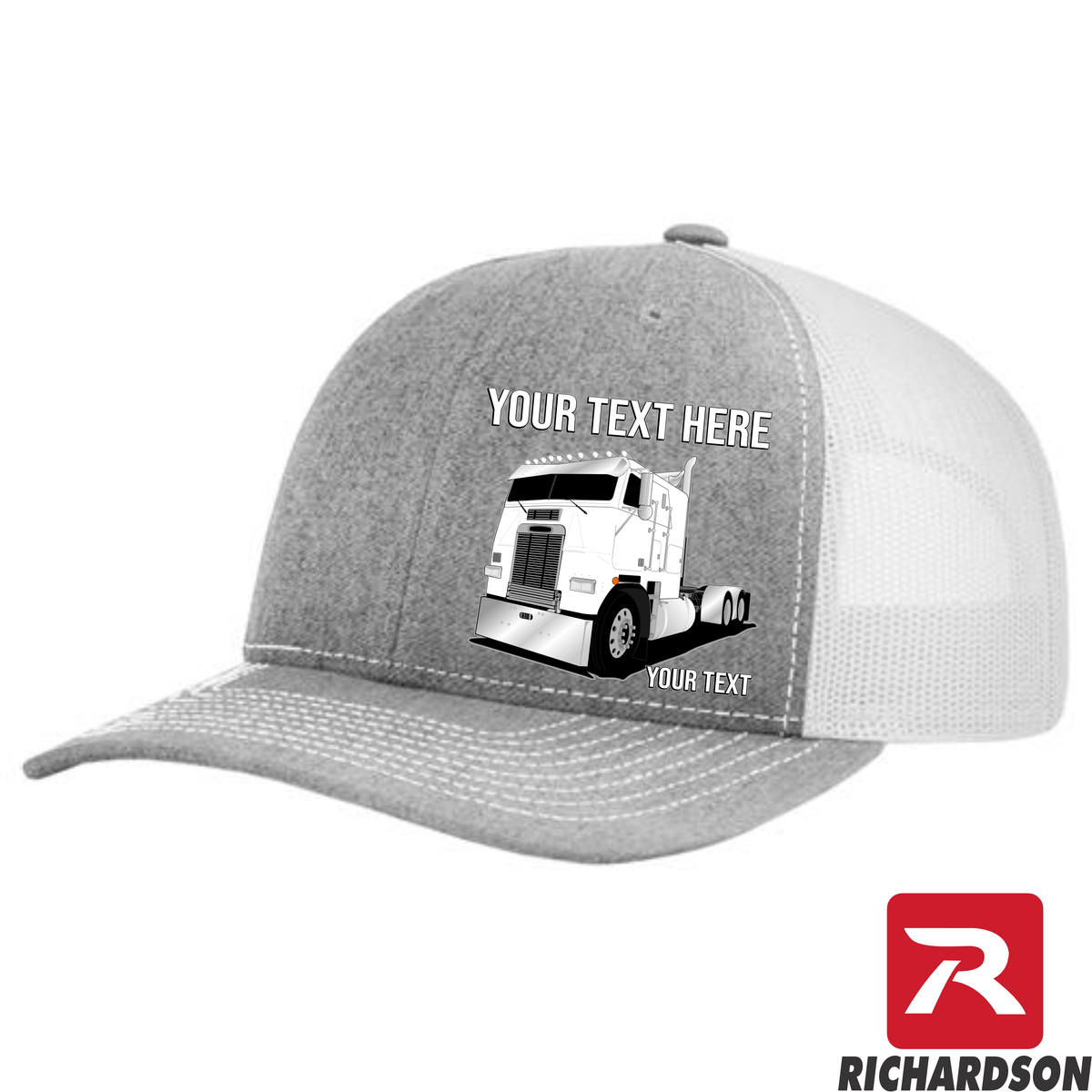 RICHARDSON 112 - Freightliner Cab Over - Your Text Snapback Hats - Free Shipping