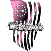 1776 We the People - Tattered Flag - PermaSticker - Free Shipping