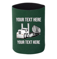 Side Dump Truck - 1 DOZEN Can Cooler Koozies - Your Text Here - Free Shipping