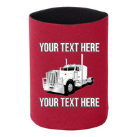 Peterbilt 389 - Round Headlights - Guard - 1 DOZEN Can Cooler Koozies  - Your Text Here - Free Shipping