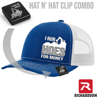I Run Hoes For Money Hat & Clip Combo - Richardson 112 - Free Shipping
