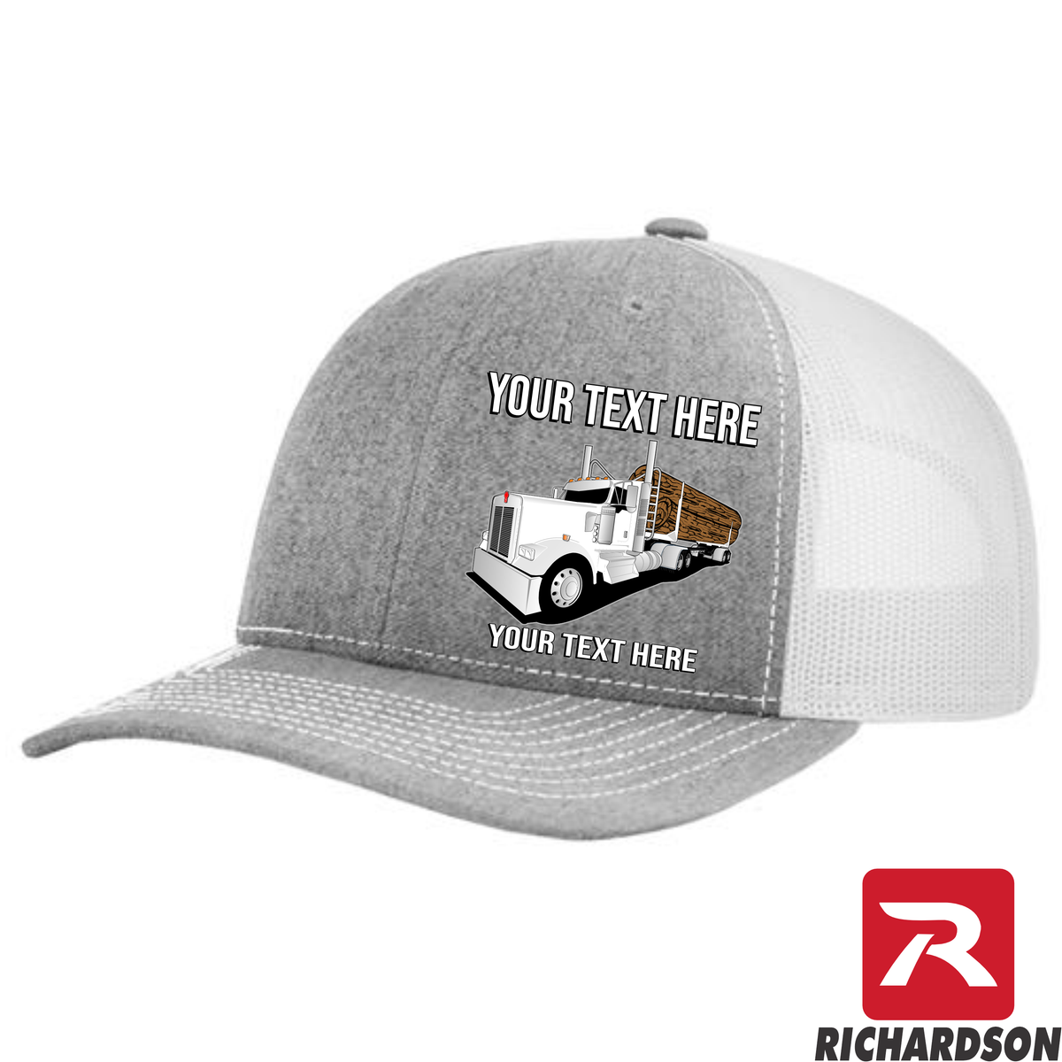 RICHARDSON 112 - Kenworth Log Hauler   - Your Text Snapback Hats