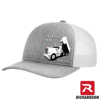RICHARDSON 112 -Kenworth Dump Truck  - Your Text Snapback Hats - Free Shipping