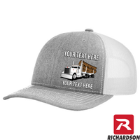 RICHARDSON 112 - Peterbilt Log Hauler   - Your Text Snapback Hats  - Free Shipping