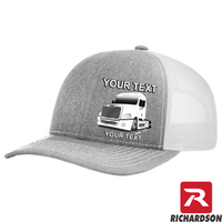 RICHARDSON 112 - Freightliner Cascadia Full Truck   - Your Text Snapback Hats - Free Shipping