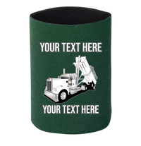 Kenworth W900 End Dump Truck - 1 DOZEN Can Cooler Koozies  - Your Text Here - Free Shipping