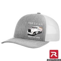 RICHARDSON 112 - Peterbilt Dump Truck 357 - Your Text Snapback Hats - Free Shipping
