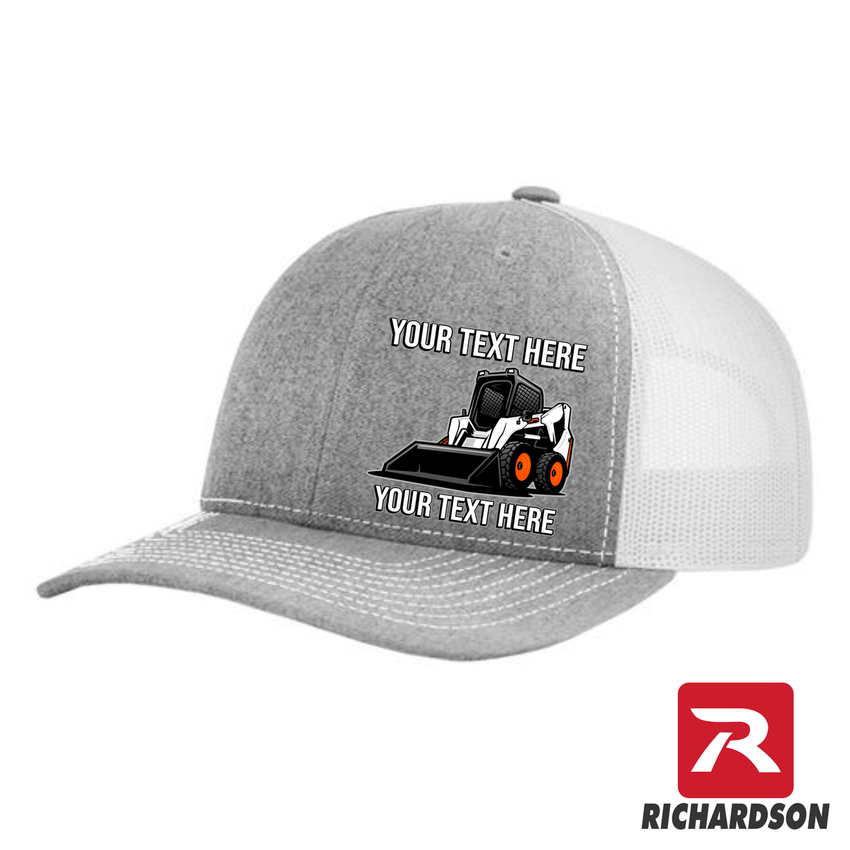 Skid Steer Wheels - Your Text Here - Richardson 112  Trucker Snapback Hats - Free Shipping