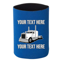 Peterbilt 389 Full Truck - 1 DOZEN Can Cooler Koozies - Your Text Here - Free Shipping