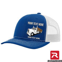 RICHARDSON 112 - Kenworth Log Hauler   - Your Text Snapback Hats