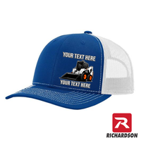 Skid Steer Wheels - Your Text Here - Richardson 112  Trucker Snapback Hats - Free Shipping