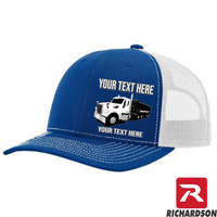 RICHARDSON 112 - Peterbilt 567 Dump Trailer  - Your Text Snapback Hats - Free Shipping