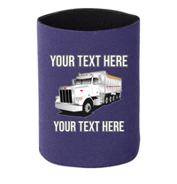Peterbilt Dump Truck 357 - 1 DOZEN Can Cooler Koozies  - Your Text Here - Free Shipping