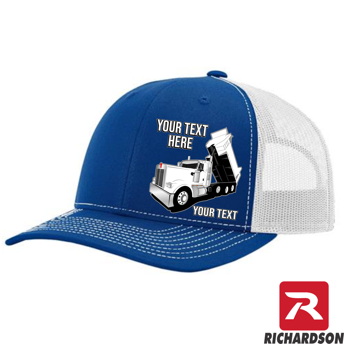 RICHARDSON 112 -Kenworth Dump Truck  - Your Text Snapback Hats - Free Shipping