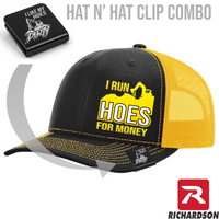 I Run Hoes For Money Hat & Clip Combo - Richardson 112 - Free Shipping