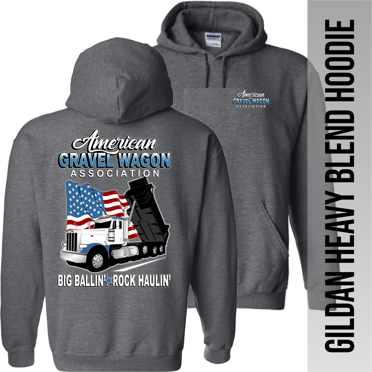 American Gravel Wagon Association - Peterbilt Dump Truck - Hoodie