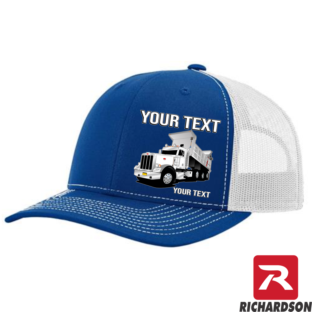 RICHARDSON 112 - Peterbilt Dump Truck 389 - Your Text Snapback Hats - Free Shipping