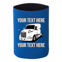 Peterbilt 579 - 1 DOZEN Can Cooler Koozies - Your Text Here - Free Shipping