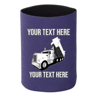 Kenworth W990 Dump Truck - 1 DOZEN Can Cooler Koozies - Your Text Here - Free Shipping