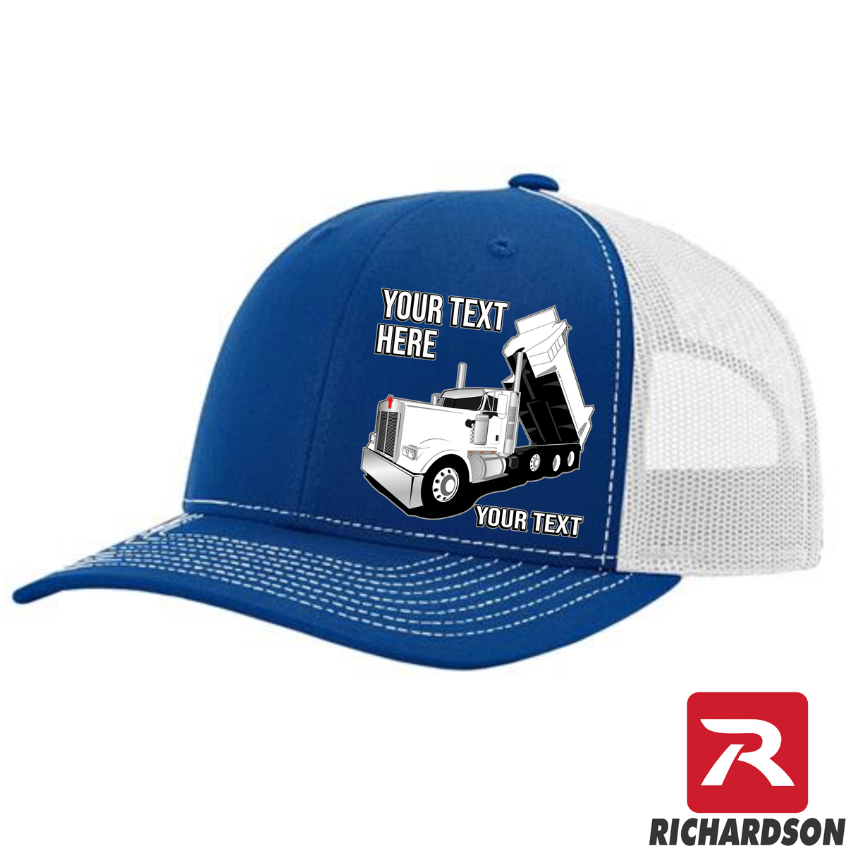 RICHARDSON 112 -Kenworth Dump Truck  - Your Text Snapback Hats - Free Shipping