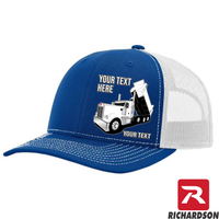 RICHARDSON 112 -Kenworth Dump Truck  - Your Text Snapback Hats - Free Shipping