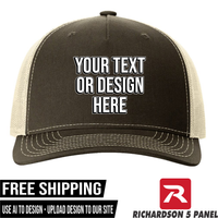 Your Text or Design Here - Richardson 112FP Five Panel Hat - Free Shipping