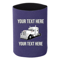 Kenworth W990 - 1 DOZEN Can Cooler Koozies - Your Text Here - Free Shipping
