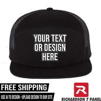 Your Text or Design Here - Richardson 168 7 Panel Hat  - Free Shipping