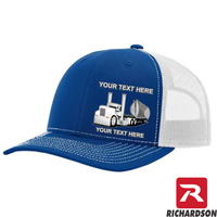 RICHARDSON 112 - Side Dump Truck  - Your Text Snapback Hats - Free Shipping