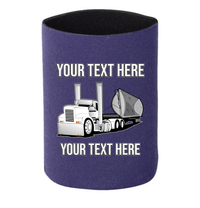Side Dump Truck - 1 DOZEN Can Cooler Koozies - Your Text Here - Free Shipping
