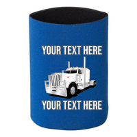 Peterbilt 389 - Round Headlights - Guard - 1 DOZEN Can Cooler Koozies  - Your Text Here - Free Shipping