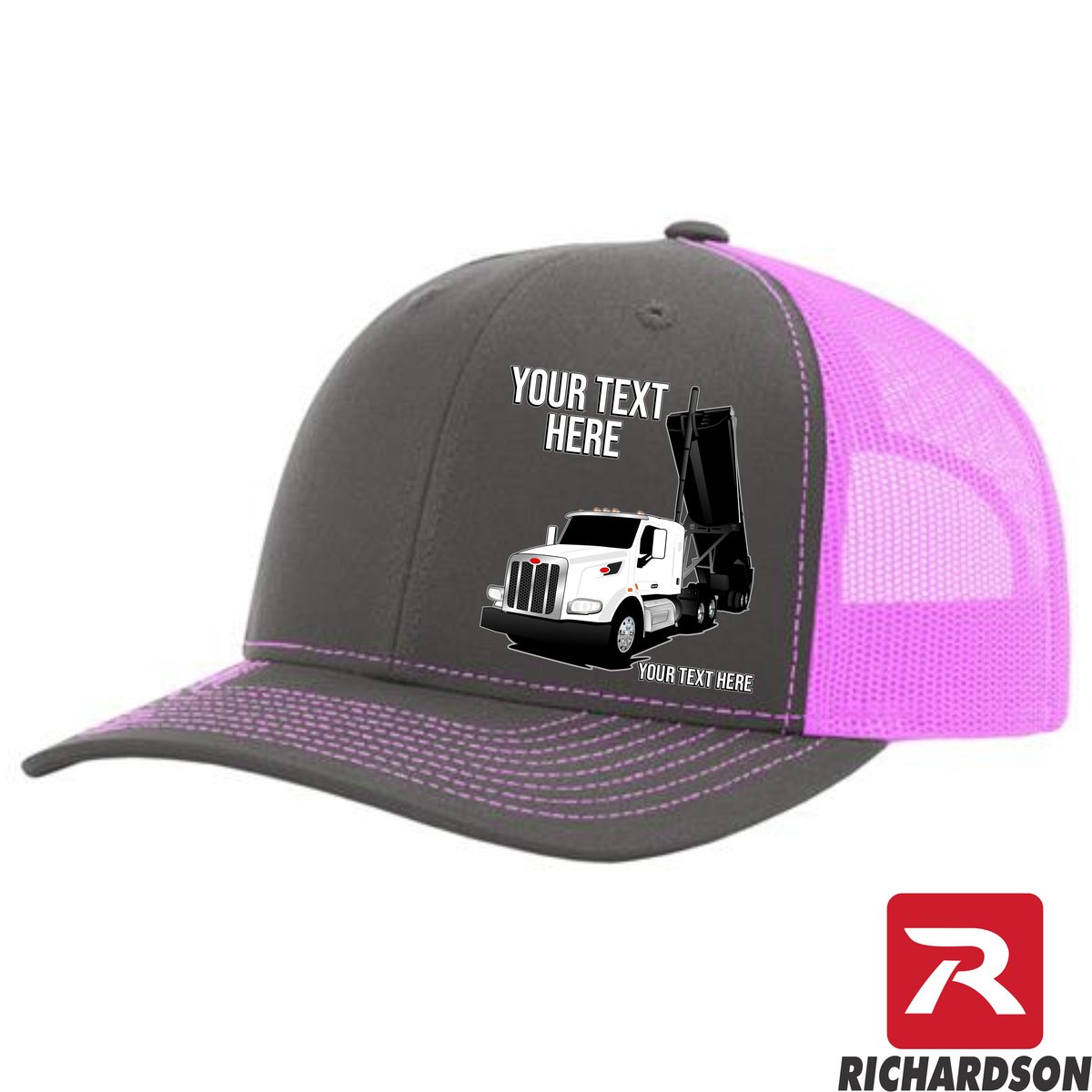 RICHARDSON 112 - Peterbilt 567 Trailer Up  - Your Text Snapback Hats - Free Shipping