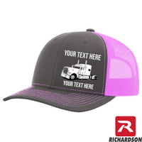 RICHARDSON 112 - Peterbilt 389 Stand Up Sleeper  - Your Text Snapback Hats - Free Shipping