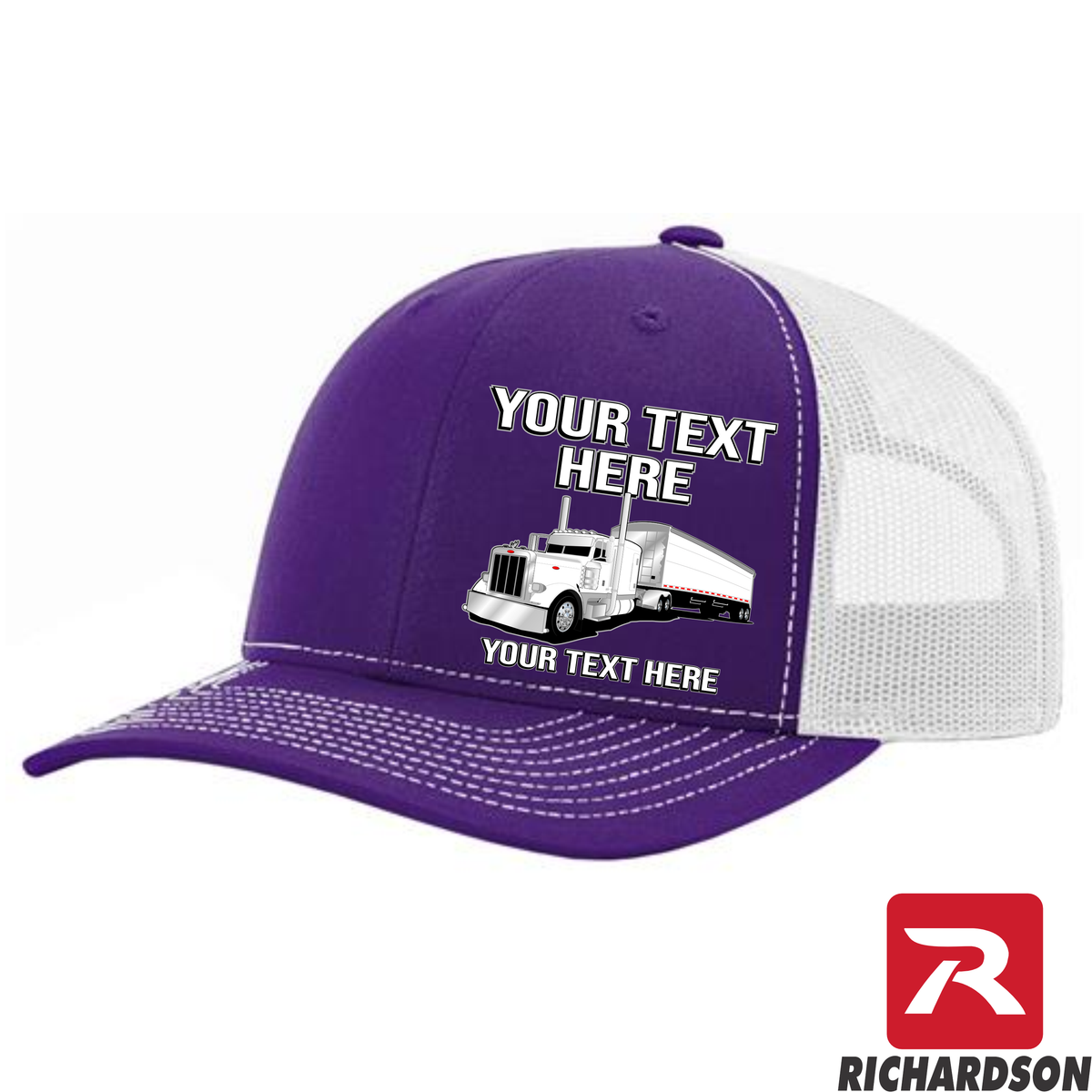 RICHARDSON 112 - Peterbilt Grain Hauler   - Your Text Snapback Hats - Free Shipping