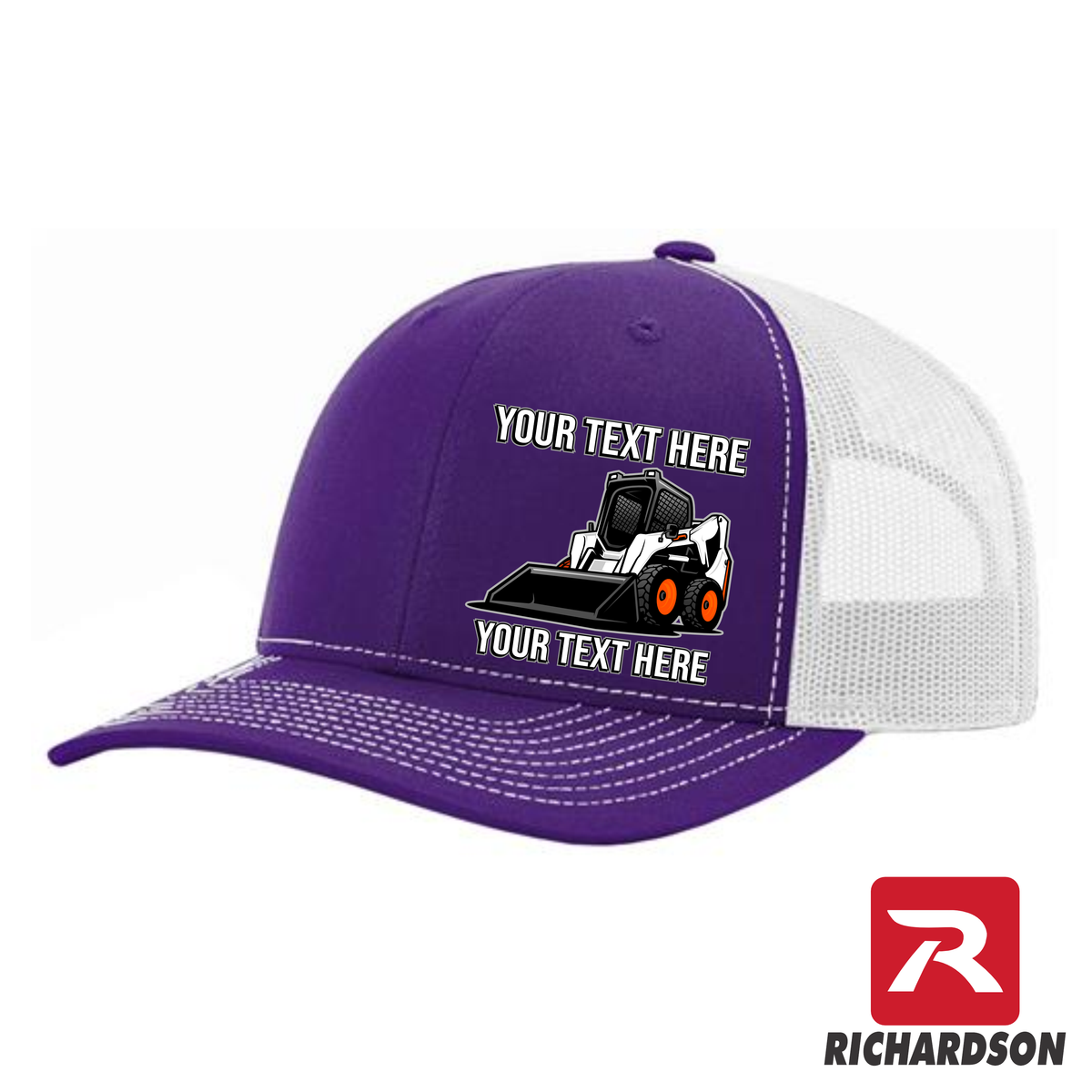 Skid Steer Wheels - Your Text Here - Richardson 112  Trucker Snapback Hats - Free Shipping