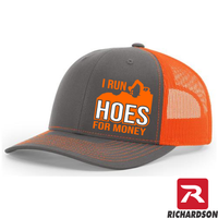 I Run Hoes For Money -RICHARDSON 112 - Excavator - Snapback Trucker Hat - Free Shipping