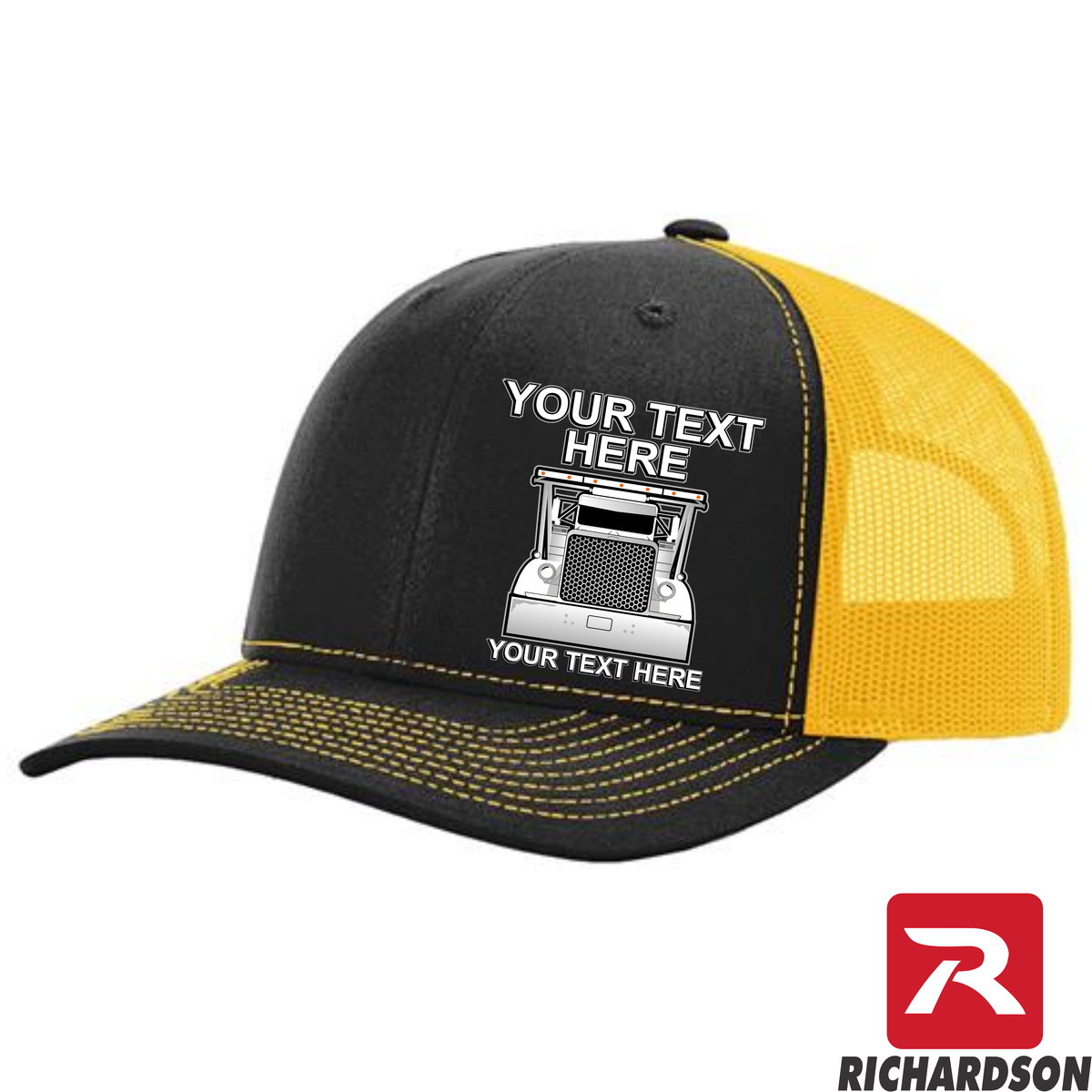 RICHARDSON 112 - Peterbilt Car Hauler  - Your Text Snapback Hats - Free Shipping