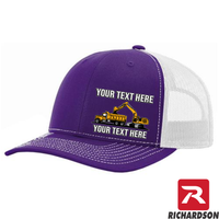 Excavator Dump Truck Loading  - Your Text Here - Richardson 112 - Trucker Snapback Hats - Free Shipping