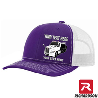 RICHARDSON 112 - Kenworth T680 Dump Truck  - Your Text Snapback Hats - Free Shipping