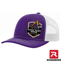 Excavator Trees Prism - Your Text Here - Richardson 112 Trucker Snapback Hats - Free Shipping