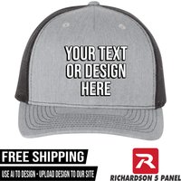 Your Text or Design Here - Richardson 112FP Five Panel Hat - Free Shipping
