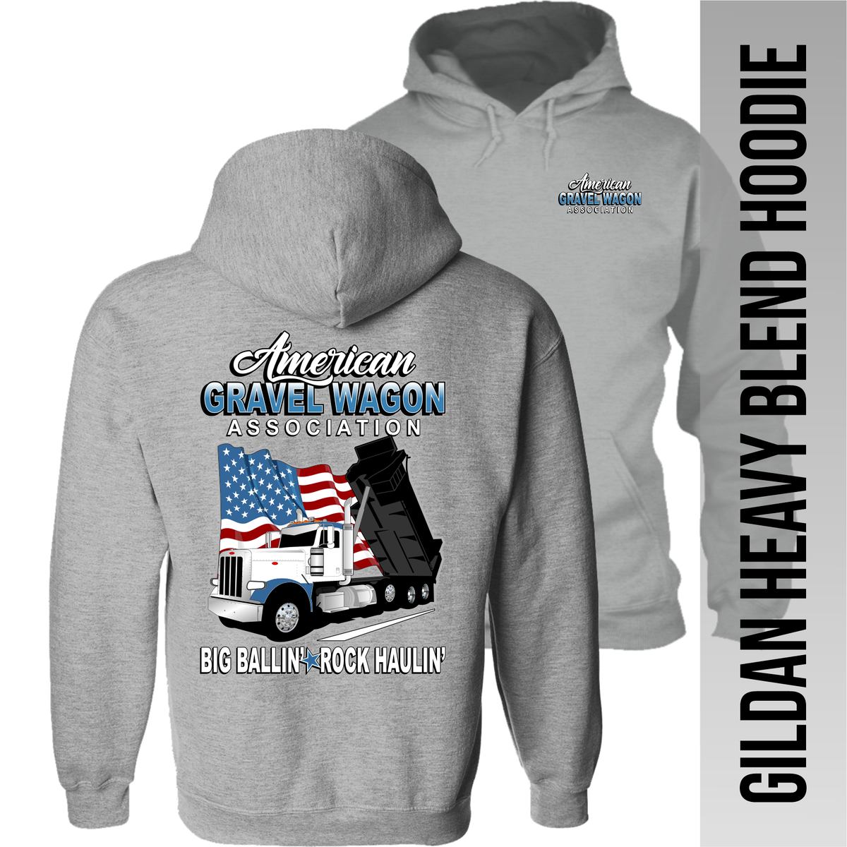 American Gravel Wagon Association - Peterbilt Dump Truck - Hoodie