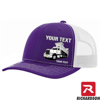 RICHARDSON 112 - Peterbilt Dump Truck 389 - Your Text Snapback Hats - Free Shipping
