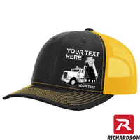 RICHARDSON 112 - Peterbilt Dump Truck  - Your Text Snapback Hats - Free Shipping