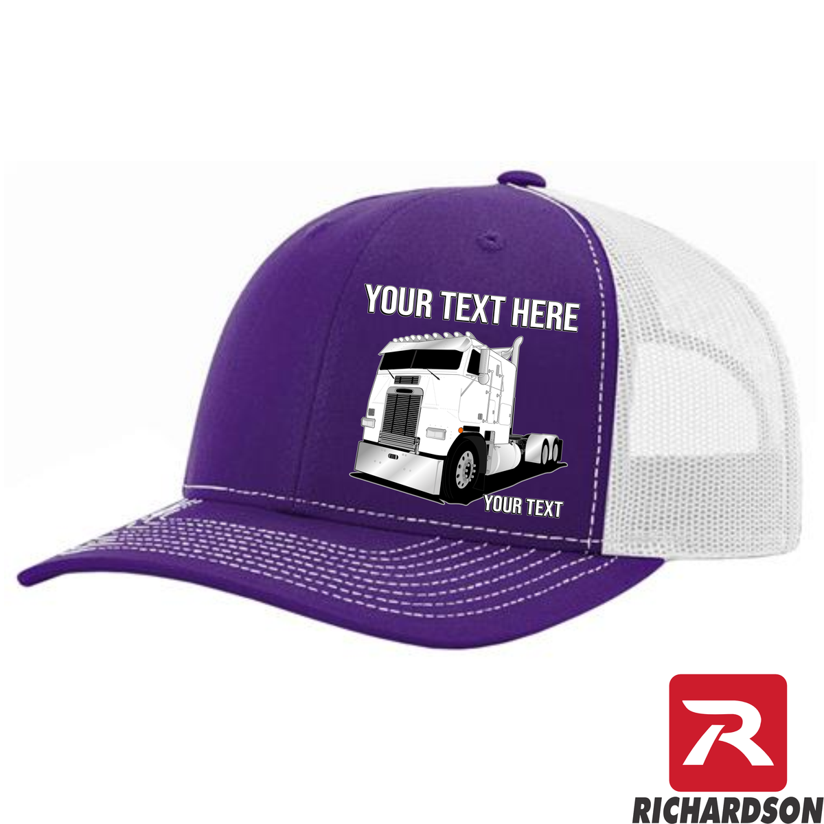 RICHARDSON 112 - Freightliner Cab Over - Your Text Snapback Hats - Free Shipping