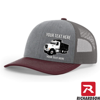Volvo VHD Dump Truck -  Richardson 112 Trucker Hat - Your Text Here - Free Shipping