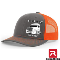 RICHARDSON 112 - Freightliner Cascadia Full Truck   - Your Text Snapback Hats - Free Shipping