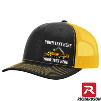 Excavator Dump Truck Loading  - Your Text Here - Richardson 112 - Trucker Snapback Hats - Free Shipping