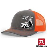 RICHARDSON 112 - Peterbilt Dump Truck  - Your Text Snapback Hats - Free Shipping